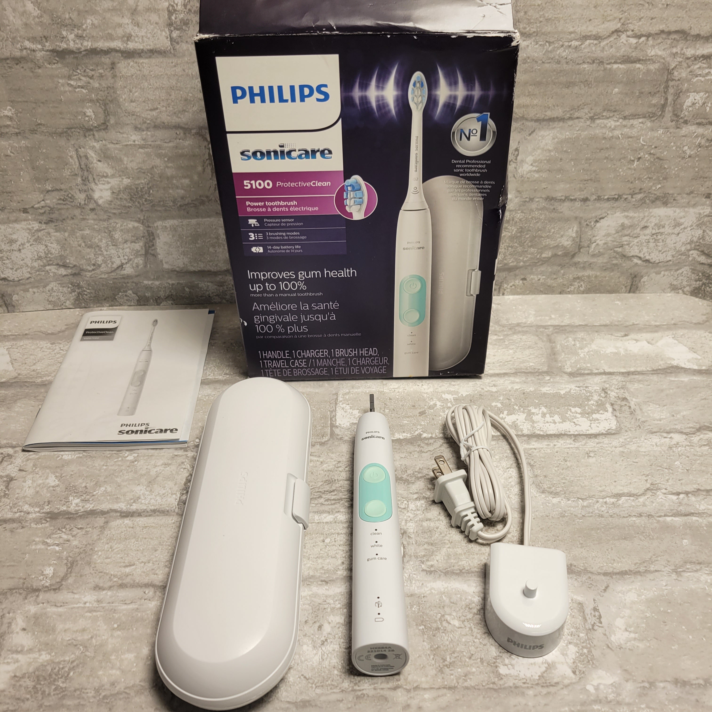 Philips Sonicare Protective Clean 5100 Rechargeable Electric Toothbrush White (8051253051630)